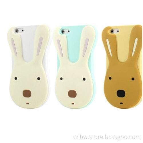Lowest Price 3D Cute Rabbit Silicone Case for iPhone 4/4S, 5, Comes in Brown